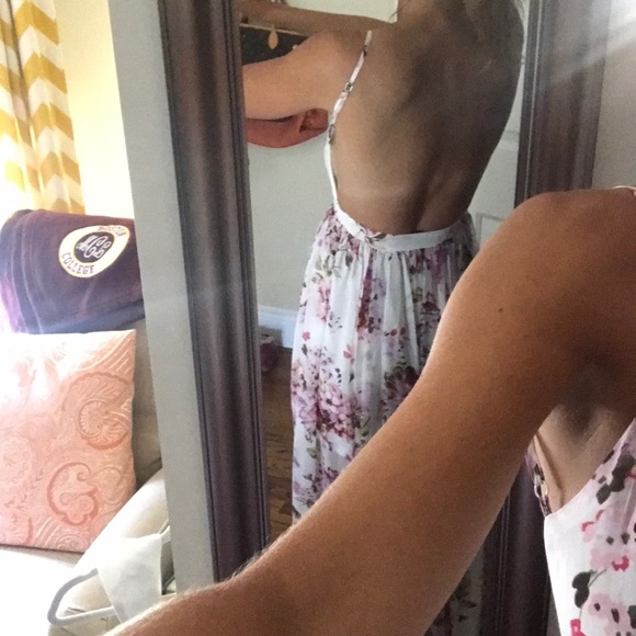 Floral maxi dress open back - Picture 2 of 7